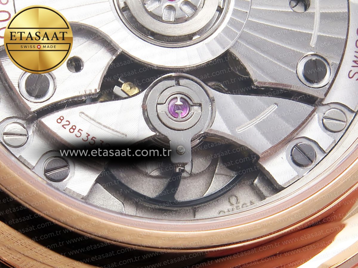 Omega De Ville Power Reserve RG White Dial on Brown Leather A8800 - Görsel 21