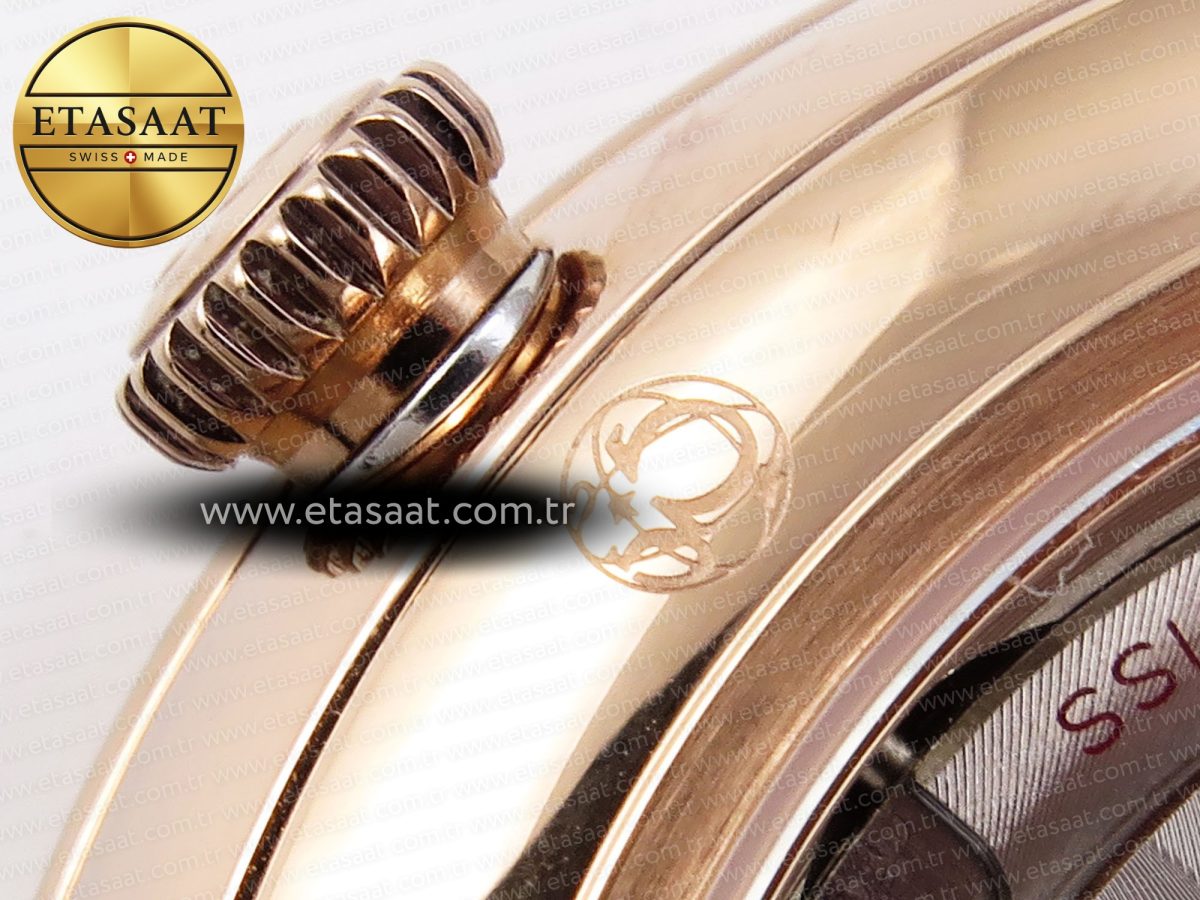 Omega De Ville Power Reserve RG White Dial on Brown Leather A8800 - Görsel 25