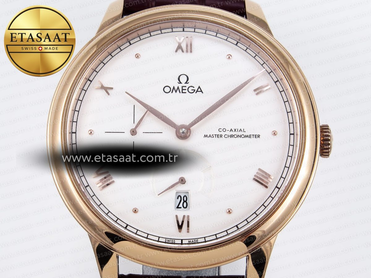 Omega De Ville Power Reserve RG White Dial on Brown Leather A8800 - Görsel 4