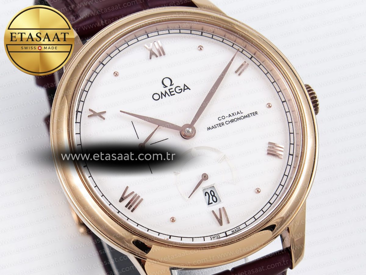 Omega De Ville Power Reserve RG White Dial on Brown Leather A8800 - Görsel 5
