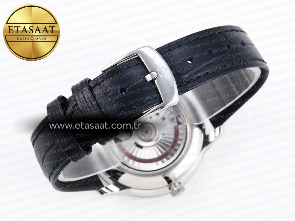 Omega De Ville Power Reserve SS MKF 1:1 Best Edition Black Dial on Black Leather Strap A8810 - Görsel 17