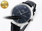 Omega De Ville Power Reserve SS MKF 1:1 Best Edition Black Dial on Black Leather Strap A8810 - Görsel 2