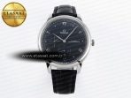 Omega De Ville Power Reserve SS MKF 1:1 Best Edition Black Dial on Black Leather Strap A8810 - Görsel 3