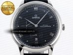 Omega De Ville Power Reserve SS MKF 1:1 Best Edition Black Dial on Black Leather Strap A8810 - Görsel 4
