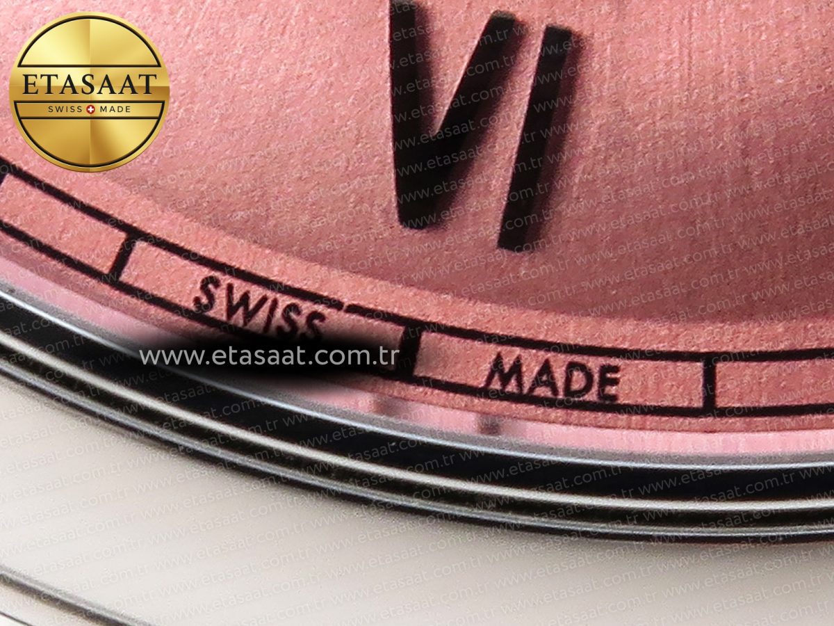Omega De Ville Power Reserve SS MKF 1:1 Best Edition Pink Dial on Black Leather Strap - Görsel 13