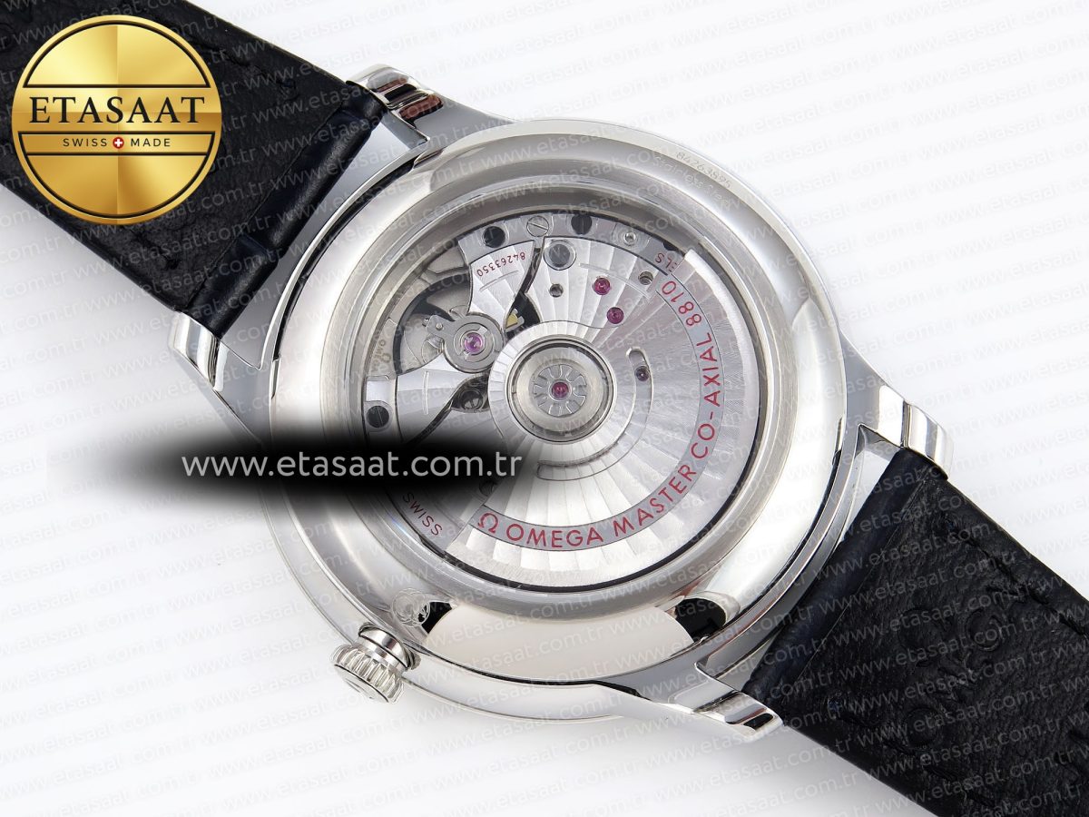 Omega De Ville Power Reserve SS MKF 1:1 Best Edition Pink Dial on Black Leather Strap - Görsel 18