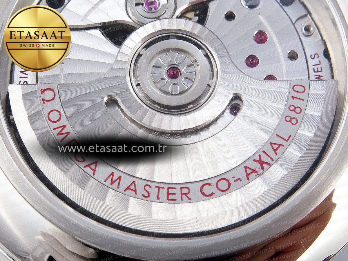 Omega De Ville Power Reserve SS MKF 1:1 Best Edition Pink Dial on Black Leather Strap - Görsel 20