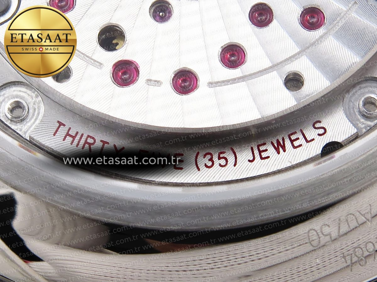 Omega De Ville Power Reserve SS MKF 1:1 Best Edition Pink Dial on Black Leather Strap - Görsel 22