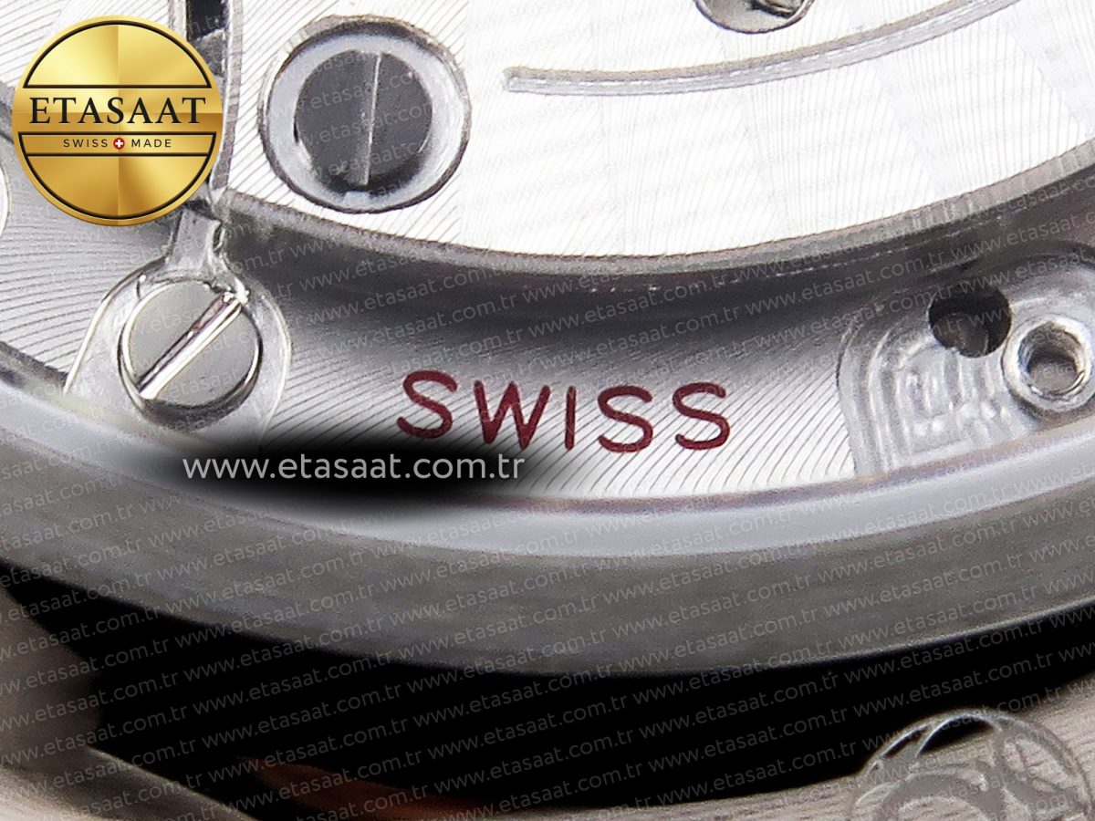 Omega De Ville Power Reserve SS MKF 1:1 Best Edition Pink Dial on Black Leather Strap - Görsel 23