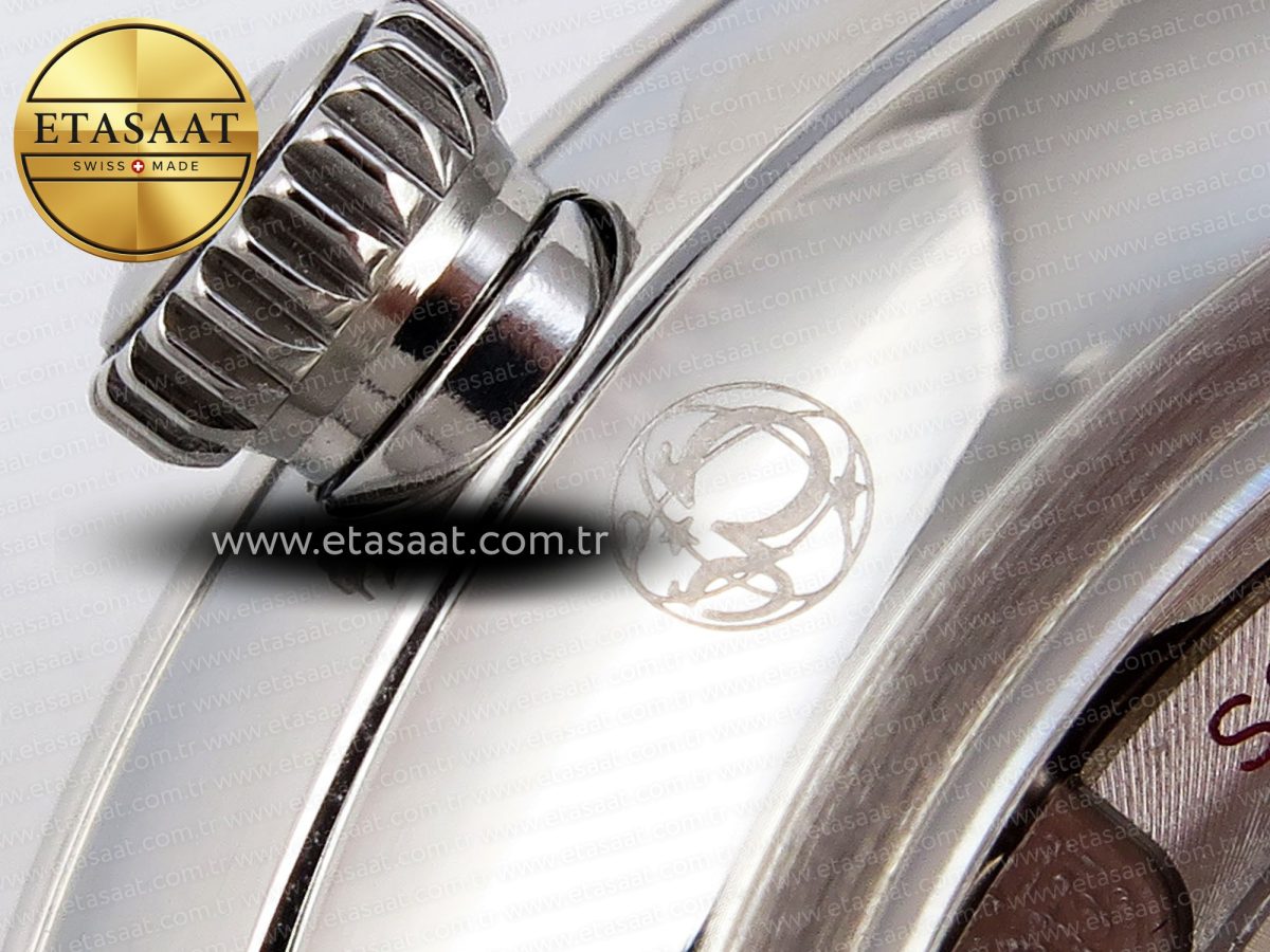 Omega De Ville Power Reserve SS MKF 1:1 Best Edition Pink Dial on Black Leather Strap - Görsel 25