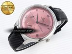 Omega De Ville Power Reserve SS MKF 1:1 Best Edition Pink Dial on Black Leather Strap - Görsel 7