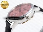 Omega De Ville Power Reserve SS MKF 1:1 Best Edition Pink Dial on Black Leather Strap - Görsel 8