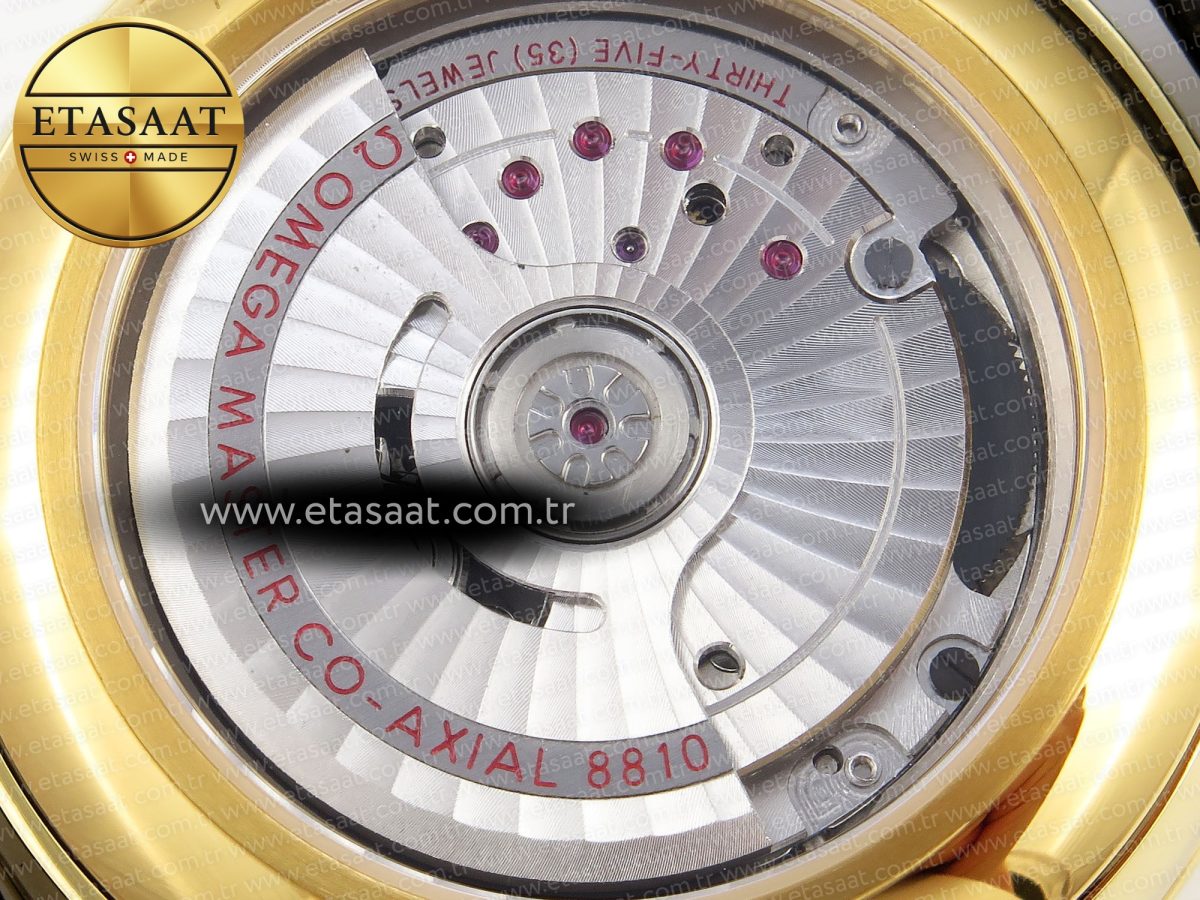 Omega De Ville Power Reserve YG Black Dial on Black Leather A8810 - Görsel 19
