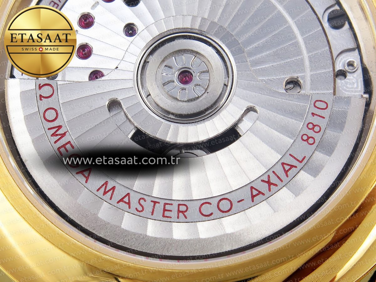 Omega De Ville Power Reserve YG Black Dial on Black Leather A8810 - Görsel 20