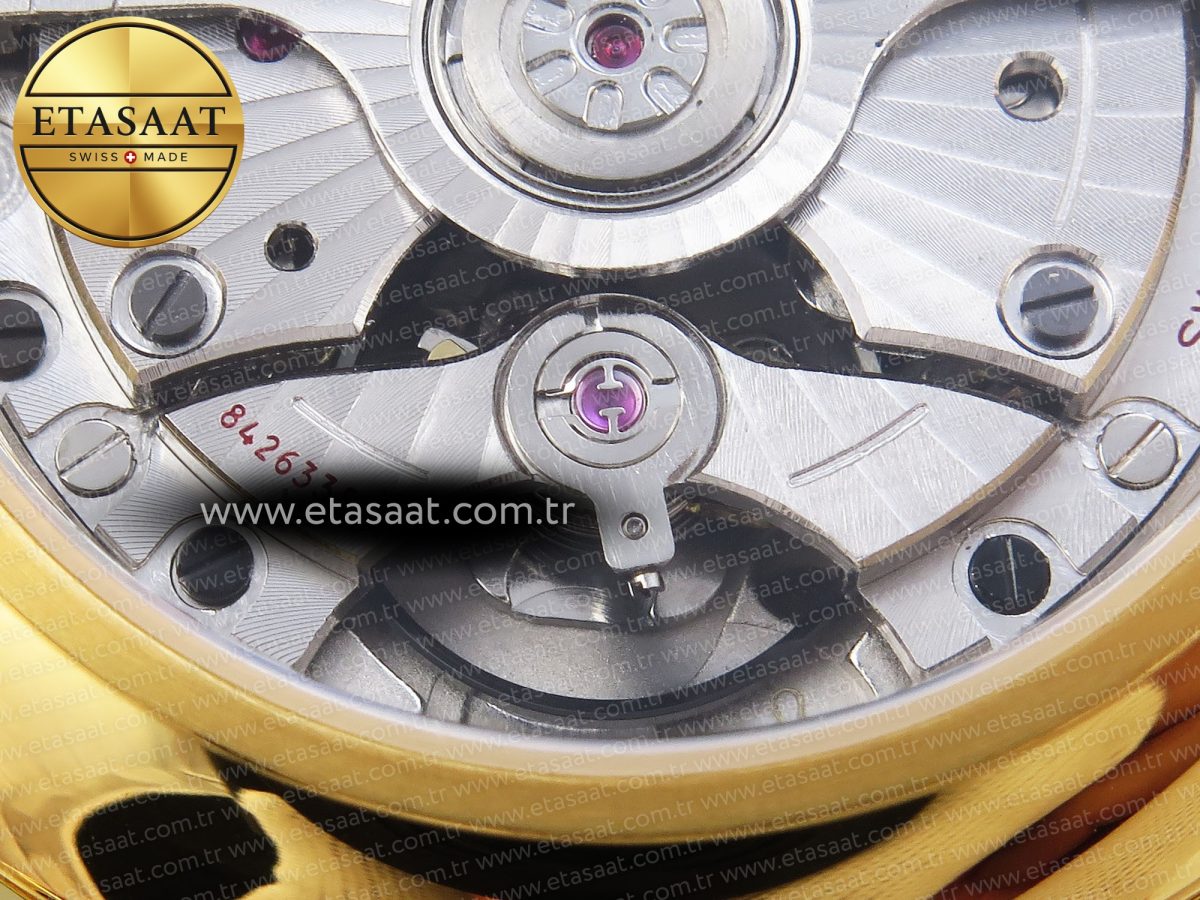 Omega De Ville Power Reserve YG Black Dial on Black Leather A8810 - Görsel 21