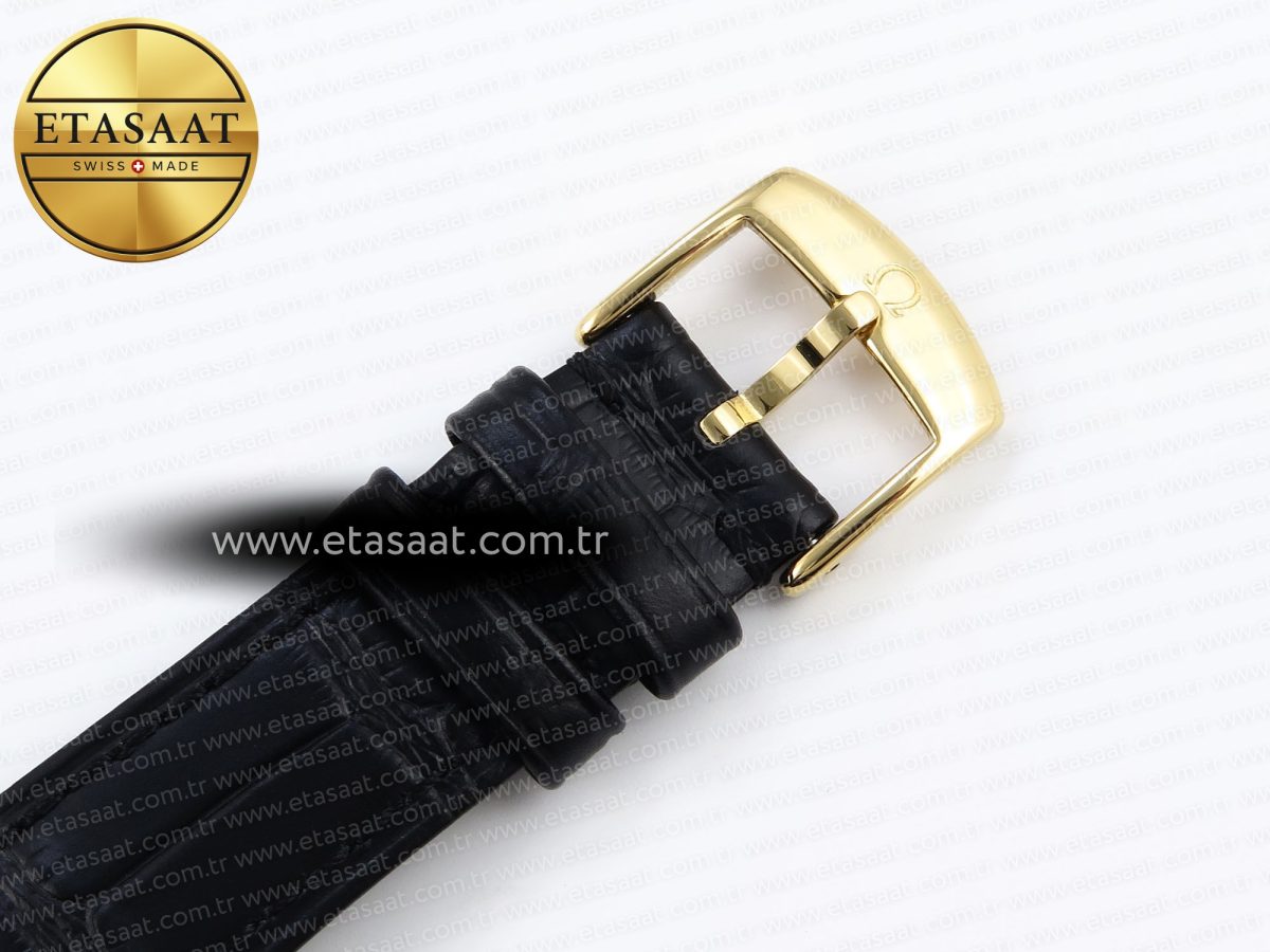 Omega De Ville Power Reserve YG Black Dial on Black Leather A8810 - Görsel 27