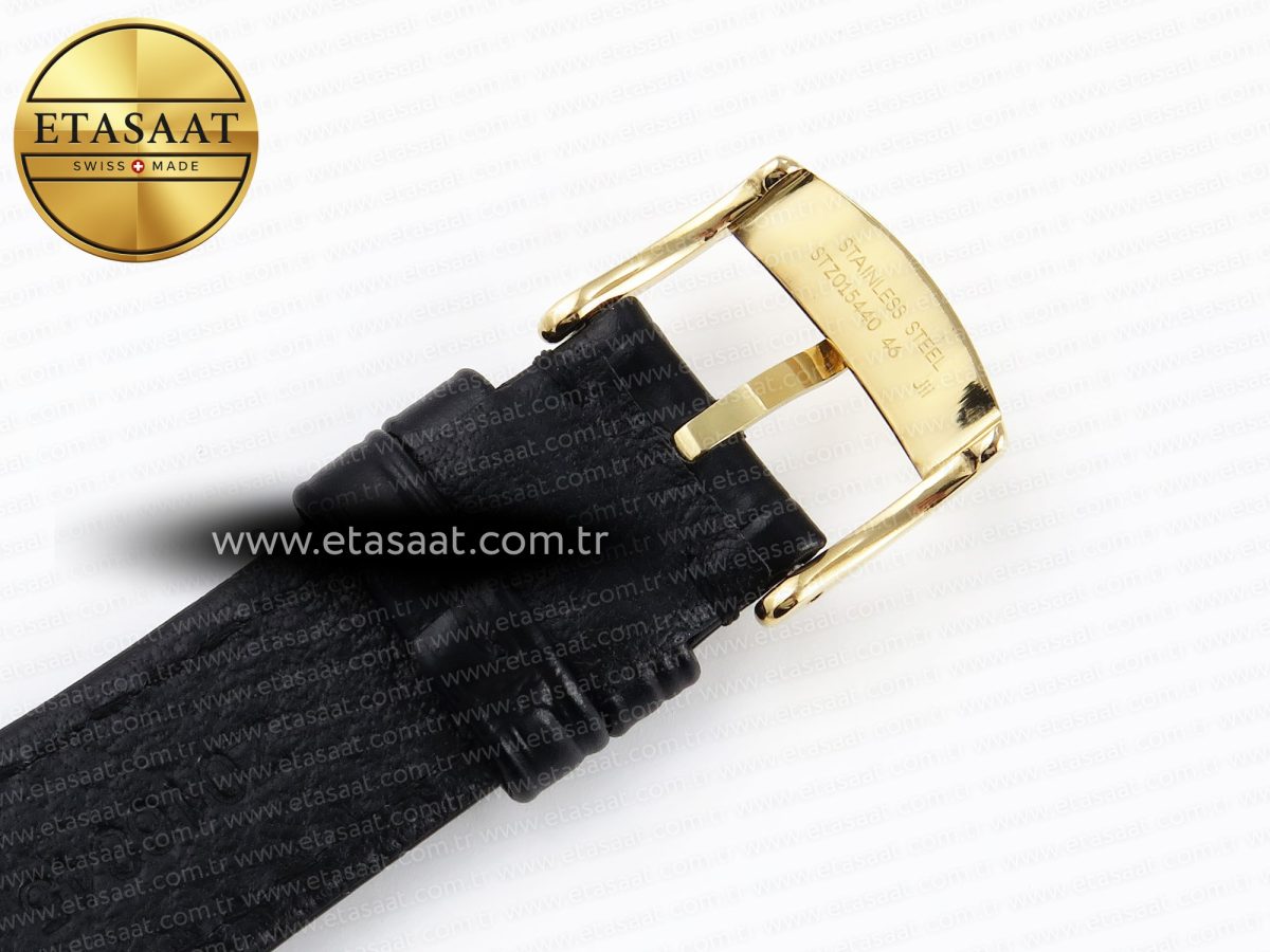Omega De Ville Power Reserve YG Black Dial on Black Leather A8810 - Görsel 28