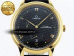 Omega De Ville Power Reserve YG Black Dial on Black Leather A8810 - Görsel 4