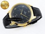 Omega De Ville Power Reserve YG Black Dial on Black Leather A8810 - Görsel 6