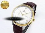 Omega De Ville Power Reserve YG White Dial on Brown Leather A8810