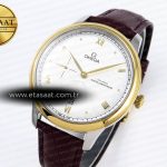 Omega De Ville Power Reserve YG White Dial on Brown Leather A8810