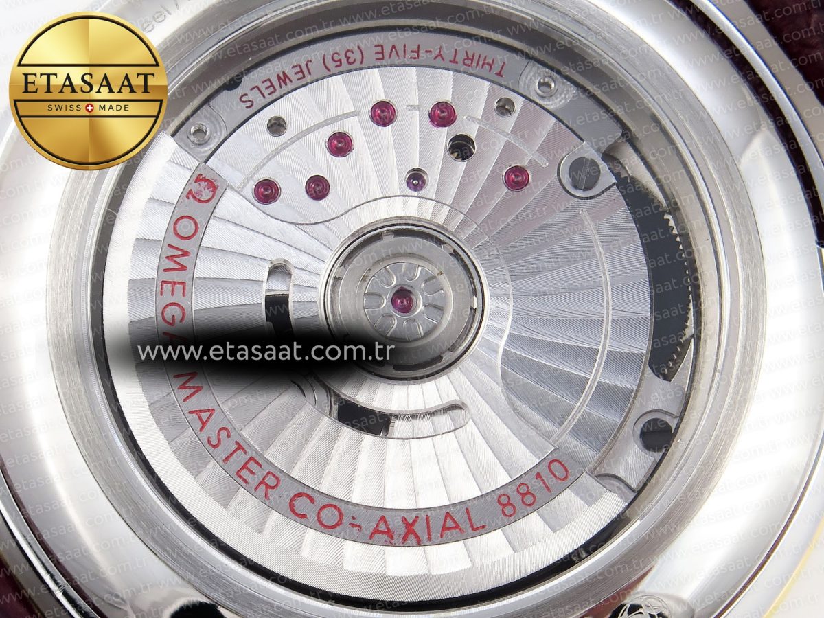 Omega De Ville Power Reserve YG White Dial on Brown Leather A8810 - Görsel 19