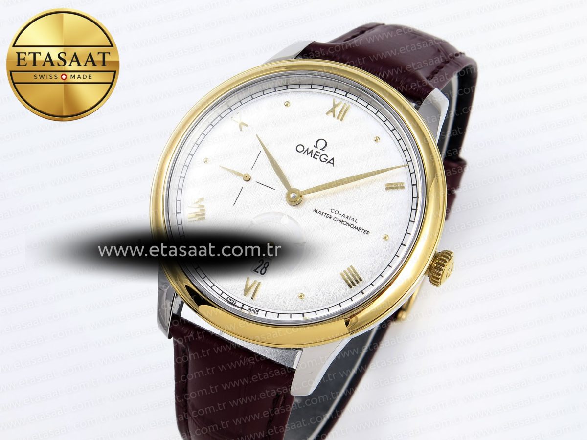 Omega De Ville Power Reserve YG White Dial on Brown Leather A8810 - Görsel 2