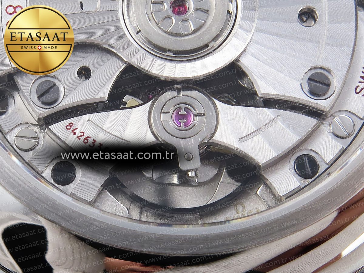 Omega De Ville Power Reserve YG White Dial on Brown Leather A8810 - Görsel 21