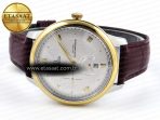 Omega De Ville Power Reserve YG White Dial on Brown Leather A8810 - Görsel 6