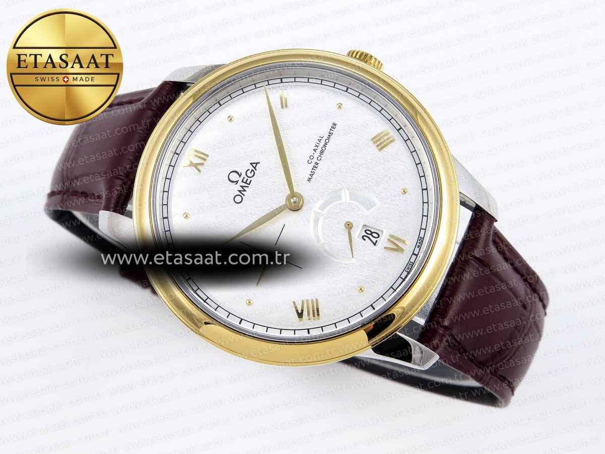 Omega De Ville Power Reserve YG White Dial on Brown Leather A8810 - Görsel 7