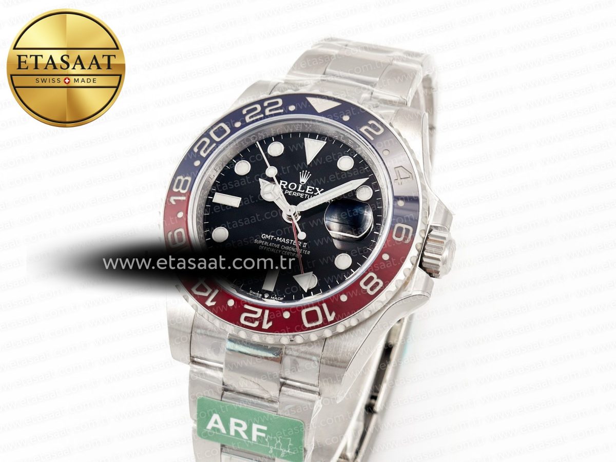 Rolex GMT-Master II 126710 BLRO Blue/Red Ceramic 904L ARF 1:1 Best Edition on Bracelet SH3285 - Görsel 1