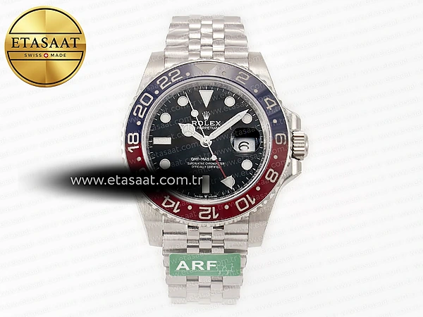 Rolex GMT-Master II 126710 BLRO Mavi/Kırmızı Seramik Mavi Eta Saat - 1:1 Süper Klon Replika Saat