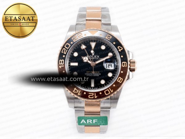 Rolex GMT-Master II 126711 Siyah Kadran Ss Bilezik SH3285 Eta Saat - 1:1 Süper Klon Replika Saat