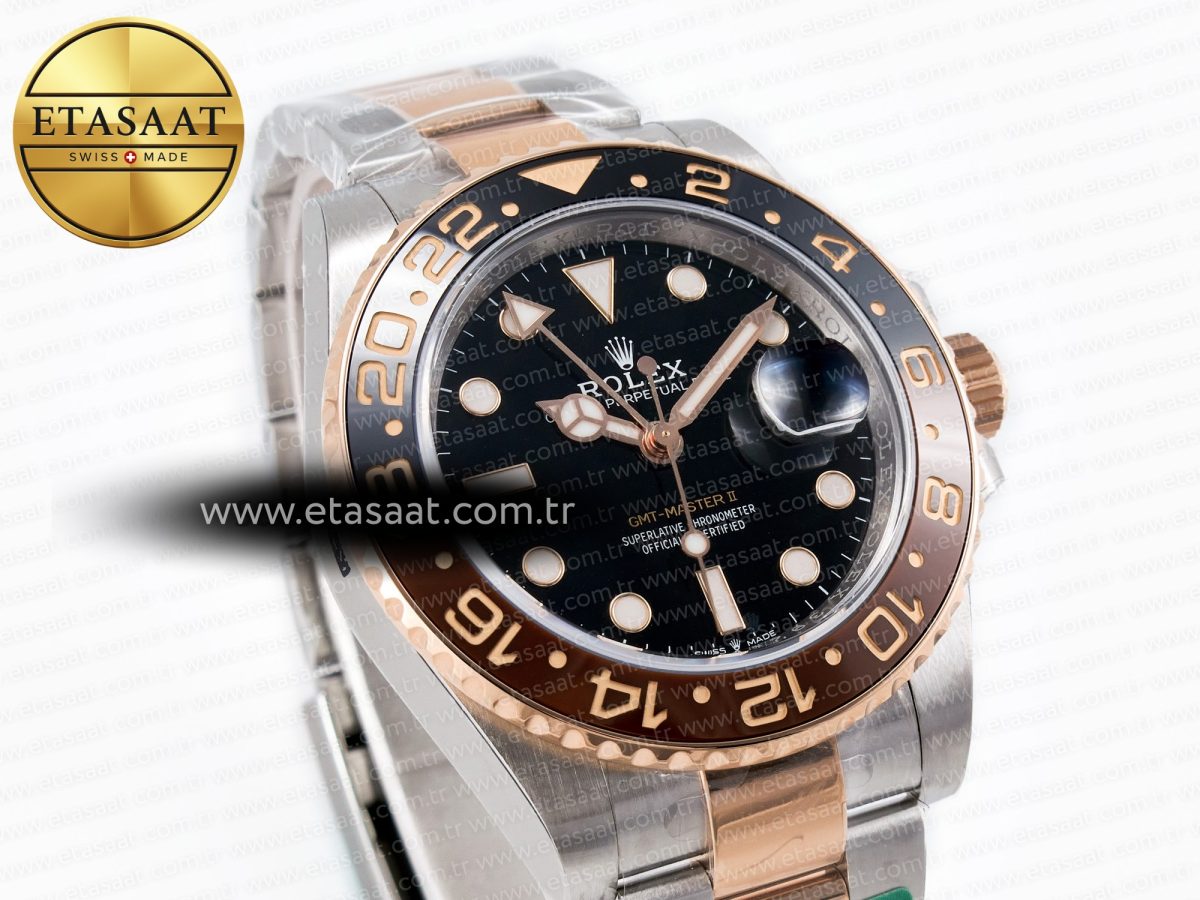 Rolex GMT-Master II 126711 Best Edition Black Dial on RG/SS Bracelet SH3285 - Görsel 5
