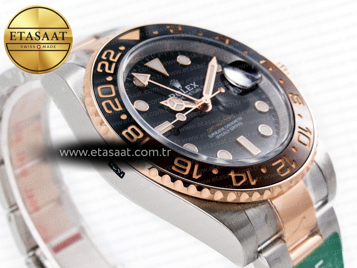 Rolex GMT-Master II 126711 Best Edition Black Dial on RG/SS Bracelet SH3285 - Görsel 6