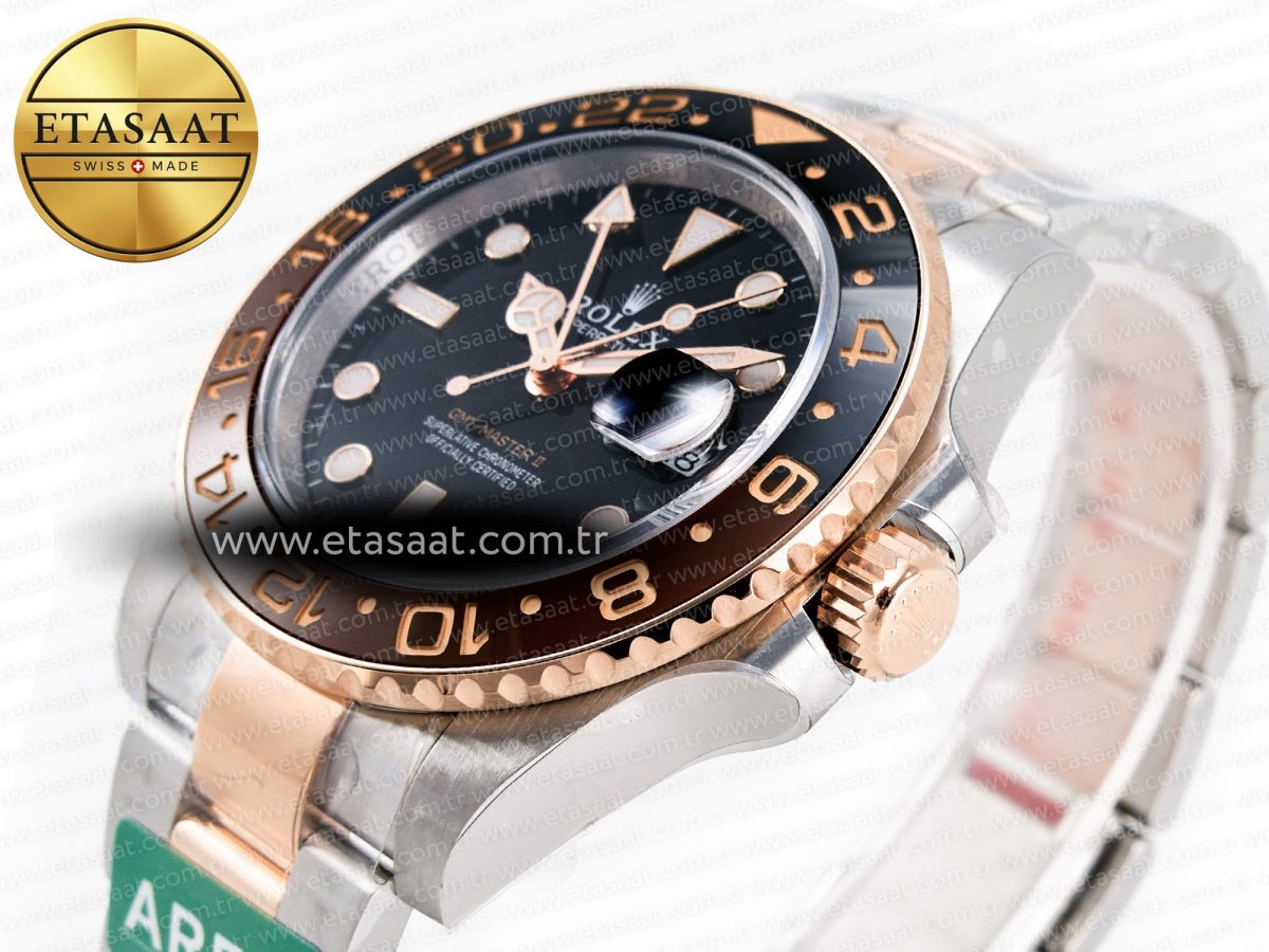 Rolex GMT-Master II 126711 Best Edition Black Dial on RG/SS Bracelet SH3285 - Görsel 7