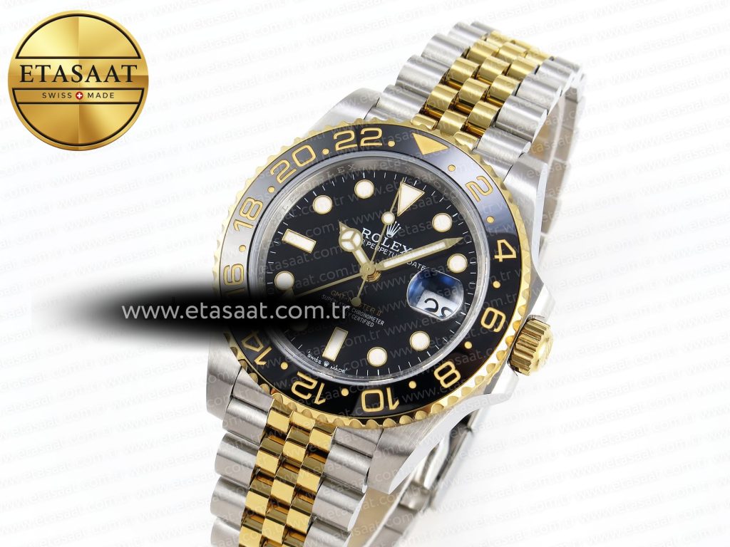 gmt master ii 126713 904l ss apf 11 best edition black dial on jubilee bracelet vr3285 chs1