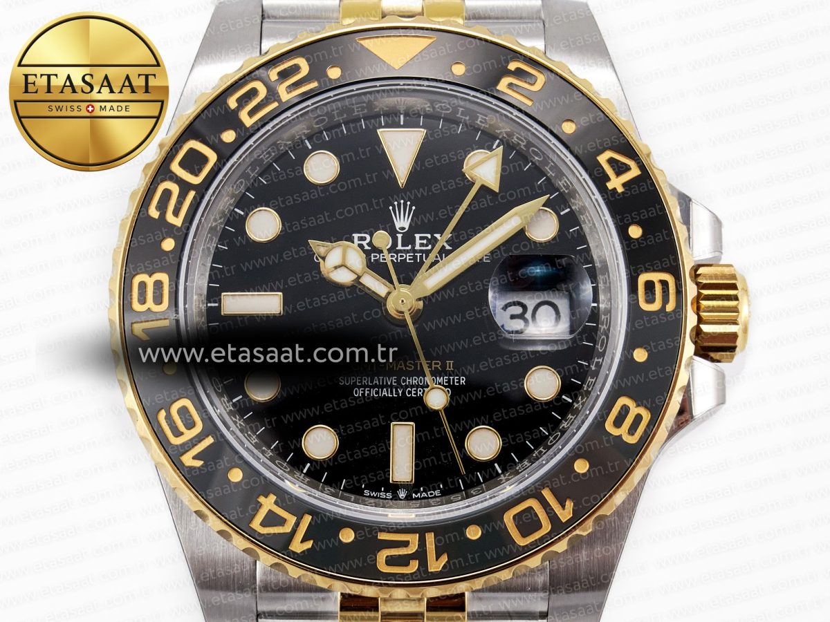 Rolex GMT-Master II 126713 Best Edition Black Dial on YG/SS Jubilee Bracelet SH3285 - Görsel 4