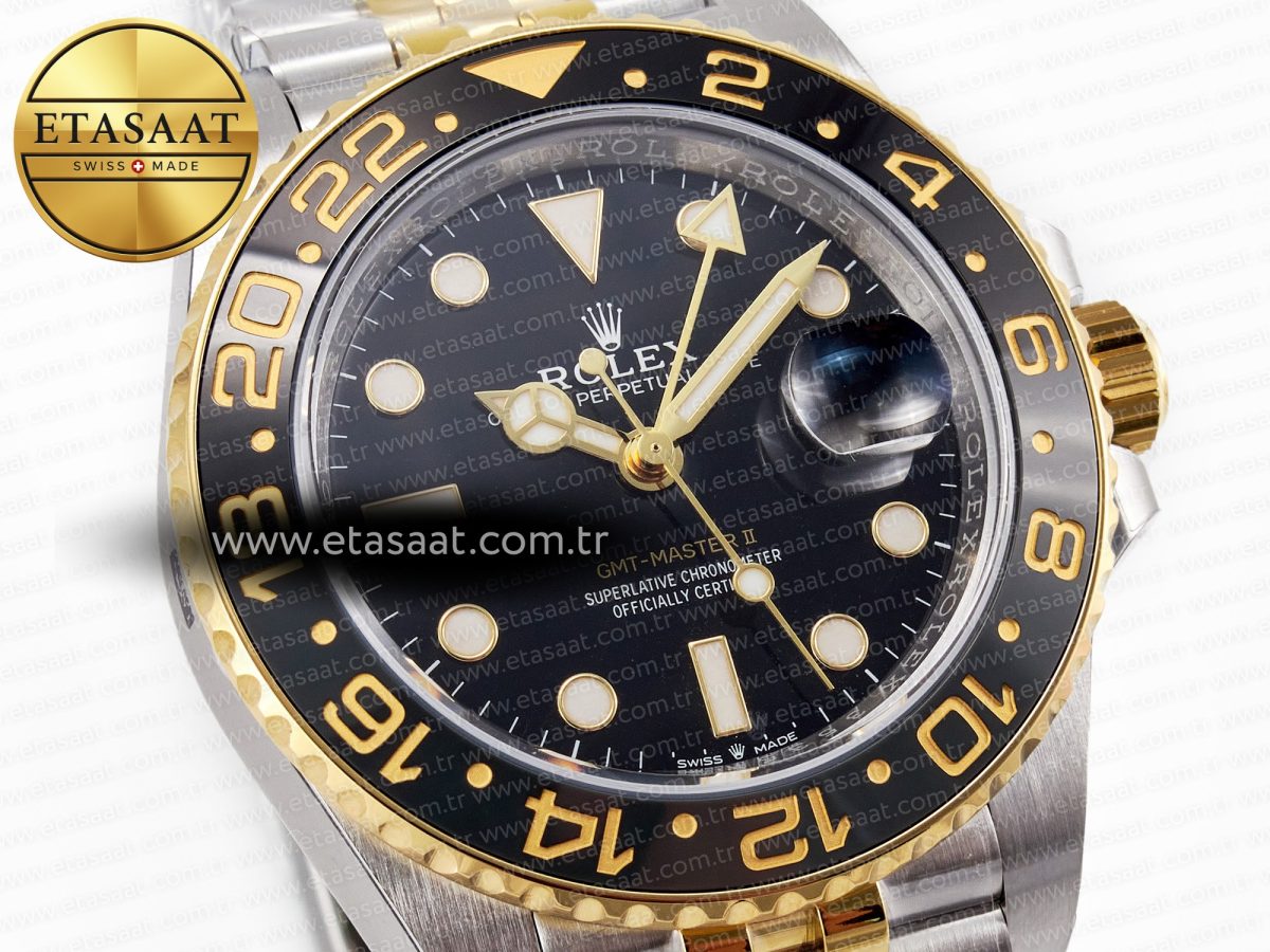 Rolex GMT-Master II 126713 Best Edition Black Dial on YG/SS Jubilee Bracelet SH3285 - Görsel 5