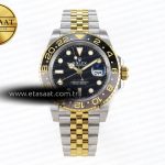 Rolex GMT Master II 126713 Yg/Ss Siyah Kadran VR3285 Eta Saat - Görsel 3 - 1:1 Süper Klon Saat