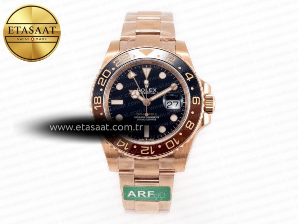 Rolex GMT-Master II 126715 Siyah Kadran Bilezik SH3285 Eta Saat - 1:1 Süper Klon Replika Saat