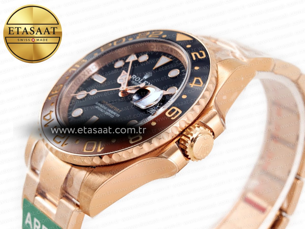 Rolex GMT-Master II 126715 Best Edition Black Dial on RG Bracelet SH3285 - Görsel 7