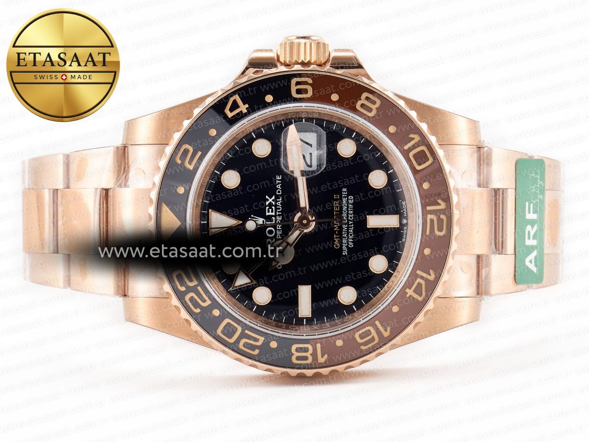 Rolex GMT-Master II 126715 Best Edition Black Dial on RG Bracelet SH3285 - Görsel 9