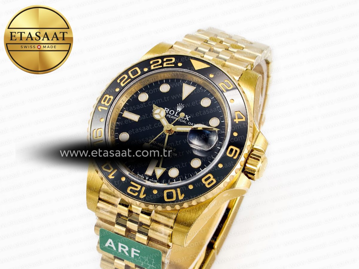 Rolex GMT-Master II 126718 Best Edition Black Dial on YG Jubilee Bracelet SH3285 - Görsel 1