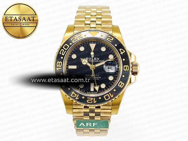 Rolex GMT-Master II 126718 Siyah Kadran Jubilee SH3285 Eta Saat - 1:1 Süper Klon Replika Saat