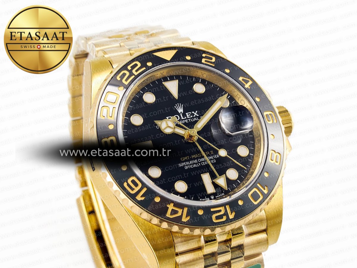 Rolex GMT-Master II 126718 Best Edition Black Dial on YG Jubilee Bracelet SH3285 - Görsel 5