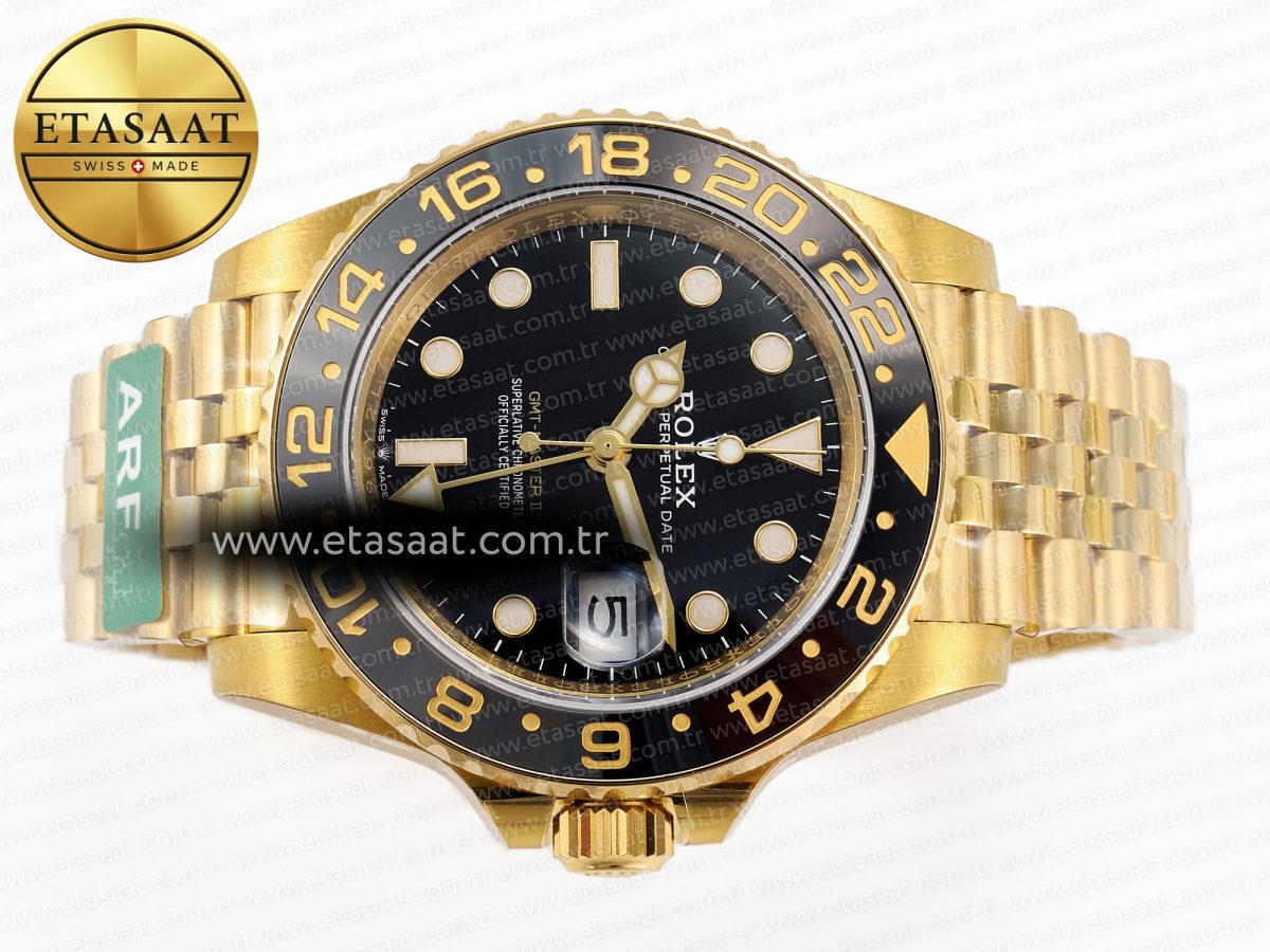Rolex GMT-Master II 126718 Best Edition Black Dial on YG Jubilee Bracelet SH3285 - Görsel 8