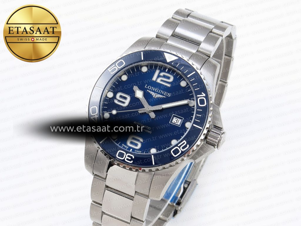 hydroconquest 43mm ss blue ceramic bezel xf 11 best edition blue dial on ss bracelet l8882