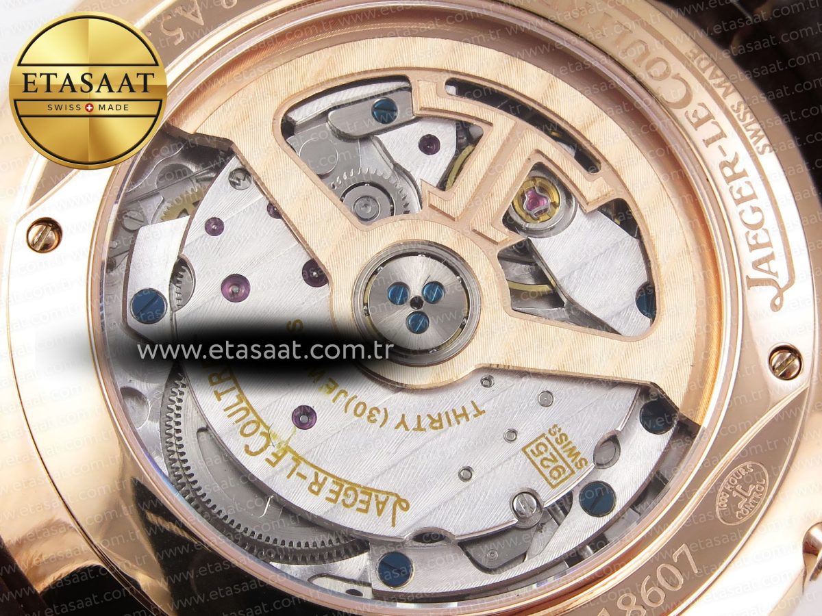 Jaeger Lecoultre Master Ultra Thin Moon 1368420 RG ZF 1:1 Best Edition White Dial on Brown Leather Strap SA925 Super Clone V2 - Görsel 17