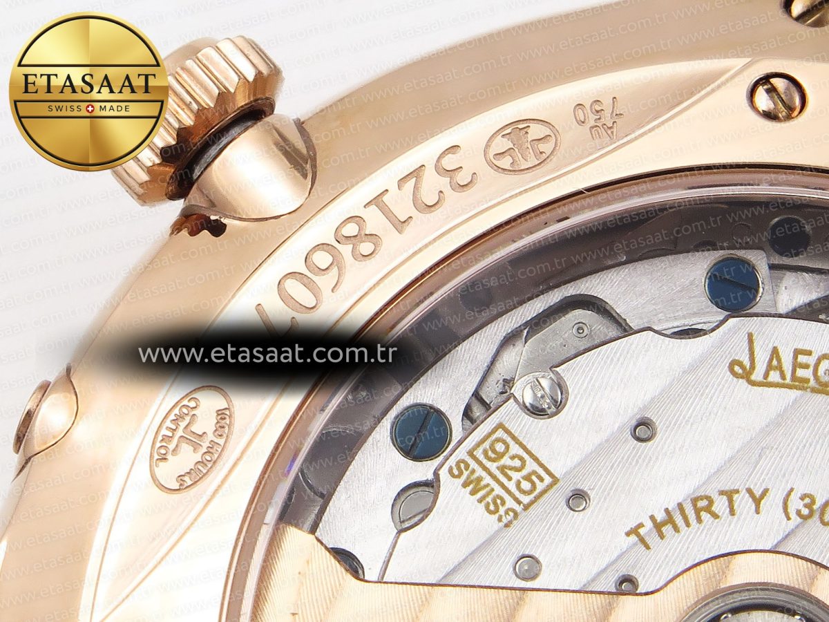 Jaeger Lecoultre Master Ultra Thin Moon 1368420 RG ZF 1:1 Best Edition White Dial on Brown Leather Strap SA925 Super Clone V2 - Görsel 22